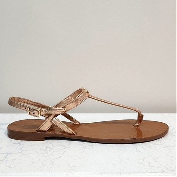 Kate Spade Citrine Rose Gold Thong Sandals, Size 6 ~ EUC - Picture 4 of 12